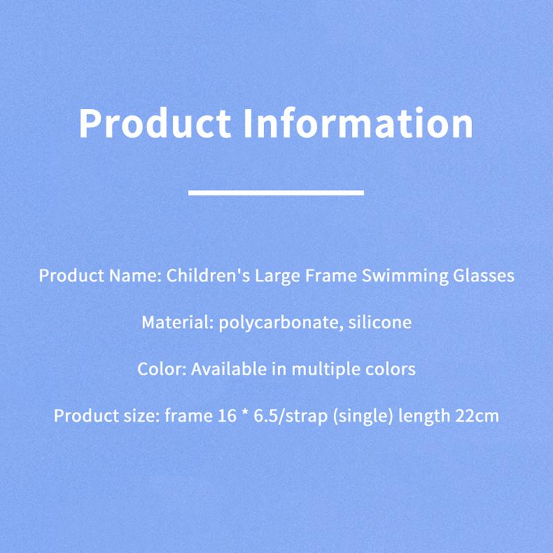 1Pcs Boys Girls Professional Diving Goggles Glasses Children Swimming Goggles Caps Waterproof Anti-fog Big Box
