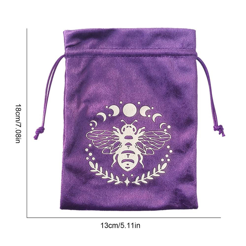 Tarot Drawstring Pouch Velvet Tarot Pouch Multifunctional Tarot Card Holder Tarot & Dice Bag Tarot Accessories Soft Oracle Cards
