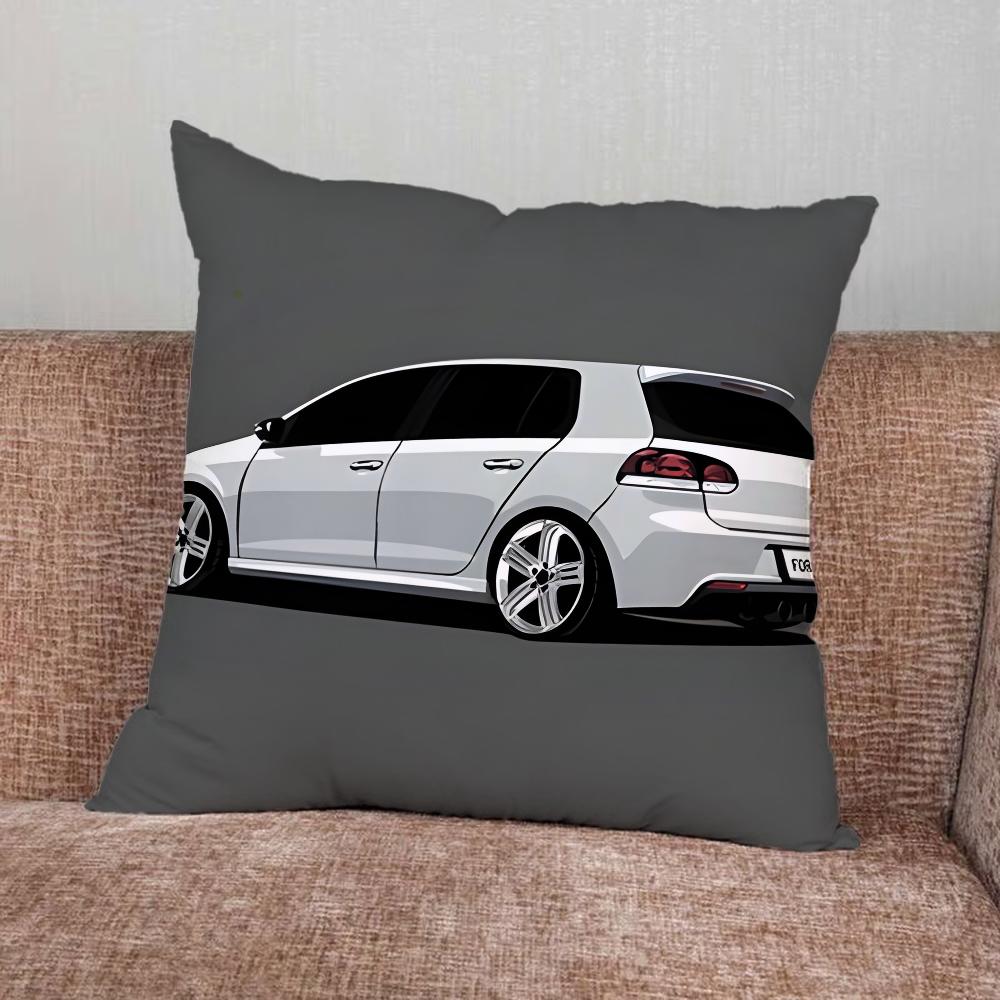 Federa Cuscino Sportiva per Auto G-Golf G-GTI per Casa Camera da Letto Ufficio Auto Decorazione Soggiorno Copricuscino Divano Adatto