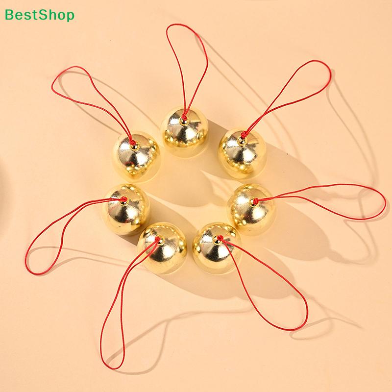 Good Luck Brass Bell Ornaments – Red String Hanging Bells for CNY, Garden & Window Decor