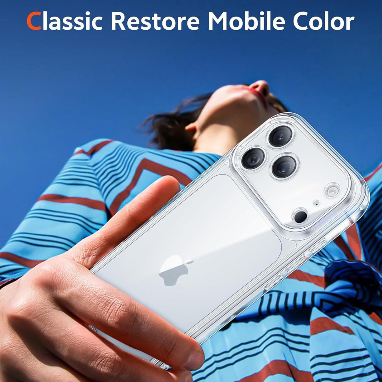 

Transparent Drop-Proof TPU Phone Case for iPhone 13/15/16/17 Pro Max - Full Coverage Protection X
