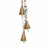 Built-in Metal Clapper Rustic Metal Cowbell 16.93in Vintage Gold Wind Chime  Home Wall Hanging