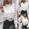 Blouse Solid Color V-Neck Cardigan Women Clothing