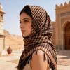 Stilvolles Unisex Arabisches Kopftuch in der Größe 100x100cm Vielseitiges Nackentuch Sonnenschutz-Accessoire mit Quasten