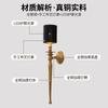 Full Copper Wall Lamp Luxury Living Room TV Background Wall Light Bedroom Bedside Lamp Simple Retro Staircase Lamp LED Lighting
