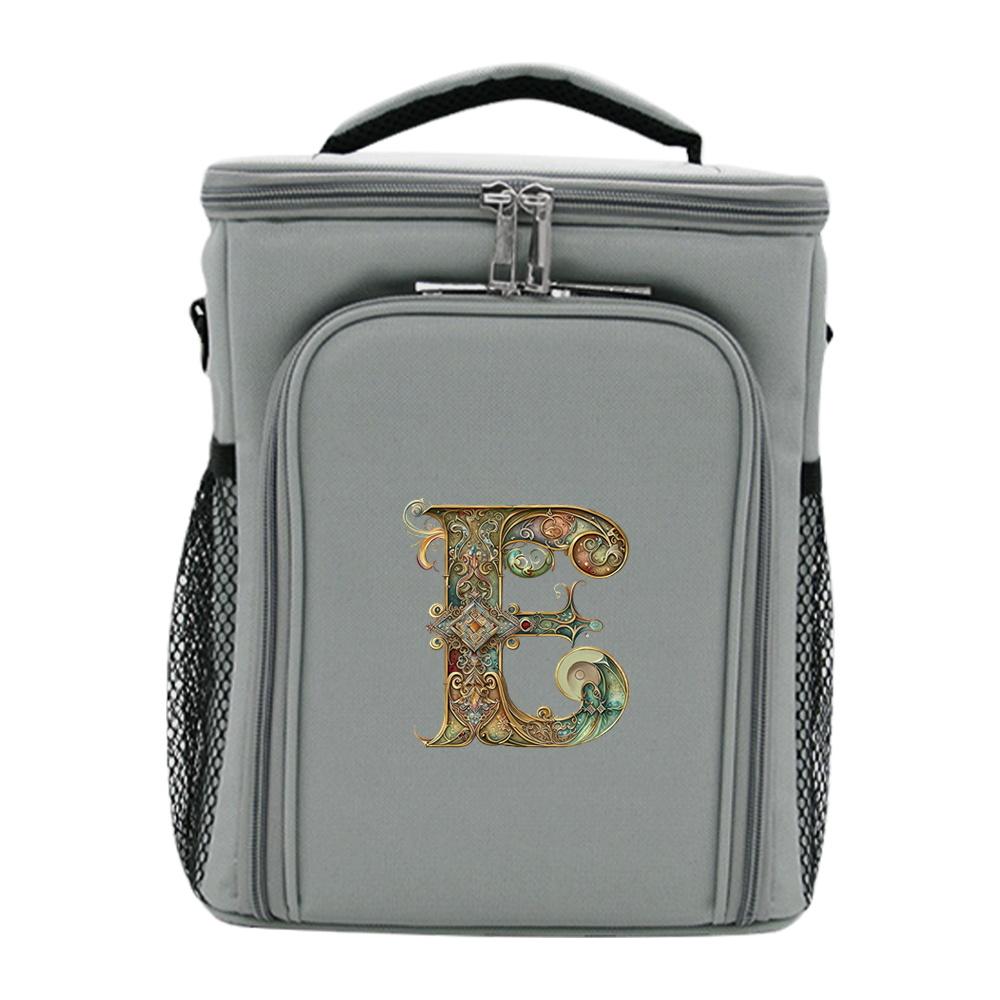 Food Storage Handbag Large Capacity Food Tote Crossbody Lunch Bag Durable Simplicity Outdoor Organizer Case Graphic Letter Print