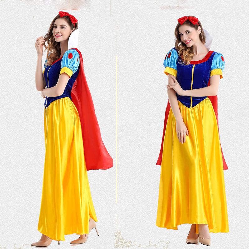 Kreslená princezna Bílá Halloweenská párty kostým Dospělý Cosplay Plus Size šaty Dívčí princeznovské šaty Dámské oblečení pro dospělé