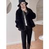 Korean Style Short Fur Collar Coat For Women Mom