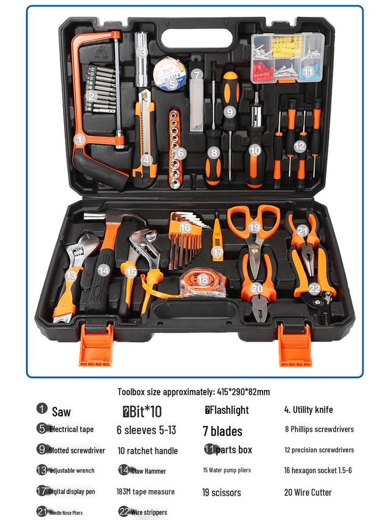 Multifunctional Household Tool Set: Screwdriver, Wrench, Pliers for Electricians & Woodworkers