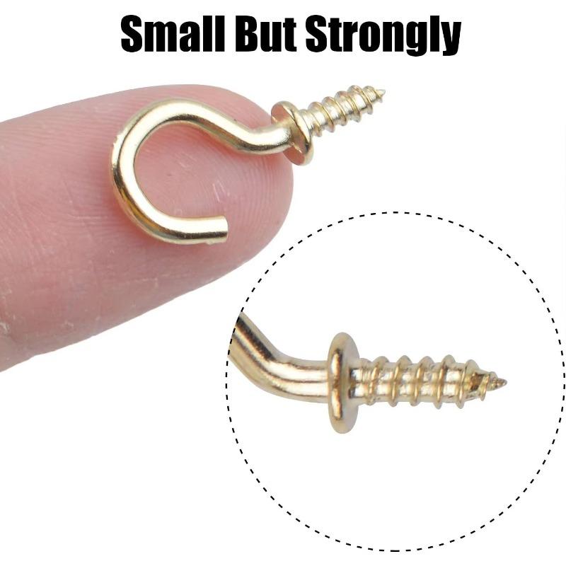 Mini Ceiling Screw Hooks Iron Hanger for Outdoor String Lights Hanging Plants Mug Arts Decorations Cup Extend Hooks