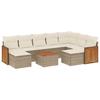 VidaXL Garden Lounge Set with Cushions 10 Pcs, Patio Sofas, Patio Furniture Set, Outdoor Furniture, Beige 3228228