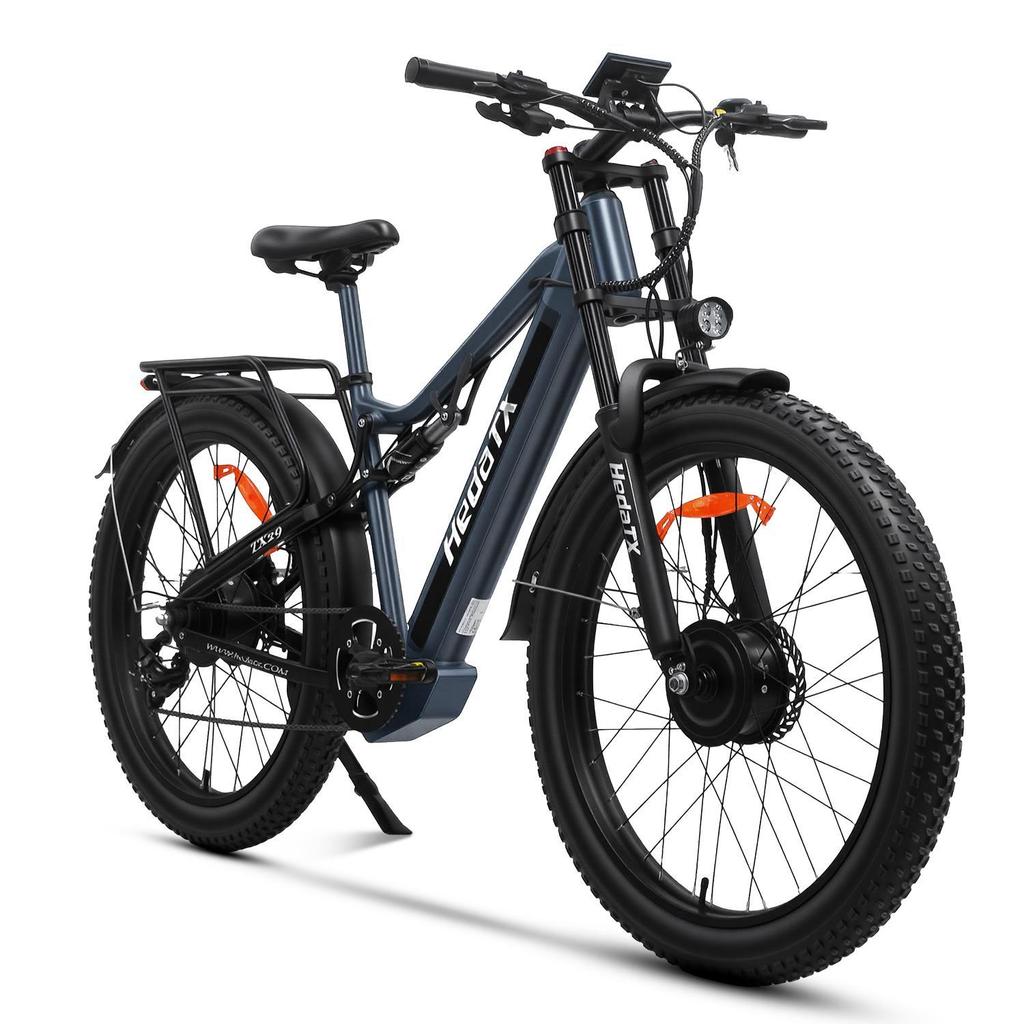 E-Bike TX29 2000W Doppelmotor 48V 19,2AH Akku, stoßdämpfender Rahmen aus Aluminiumlegierung, 27,5-Zoll Feinstreifenreifen, elektrisches Fahrrad für den urbanen Pendelverkehr.