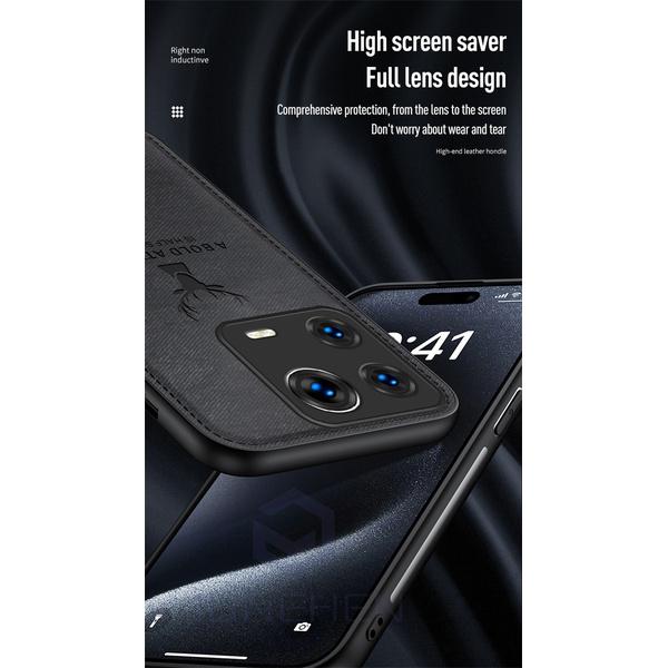 Leather Deer Head Case For Xiaomi Poco F3 Mi 9T 10T 11 Lite 12 13 Pro 14 Ultra Civi 2 3 Shockproof Soft Silicone Cover