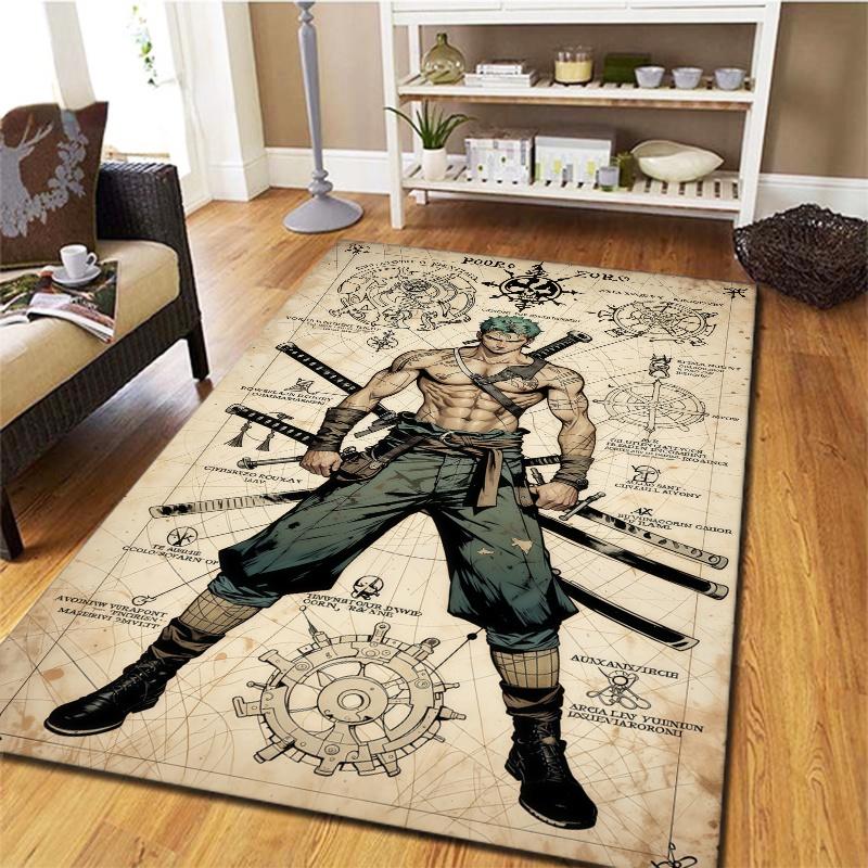 Roronoa Zoro Carpet Rug For Living Room Bedroom Home Sofa Decoration Kids Play Nonslip Floor Mat