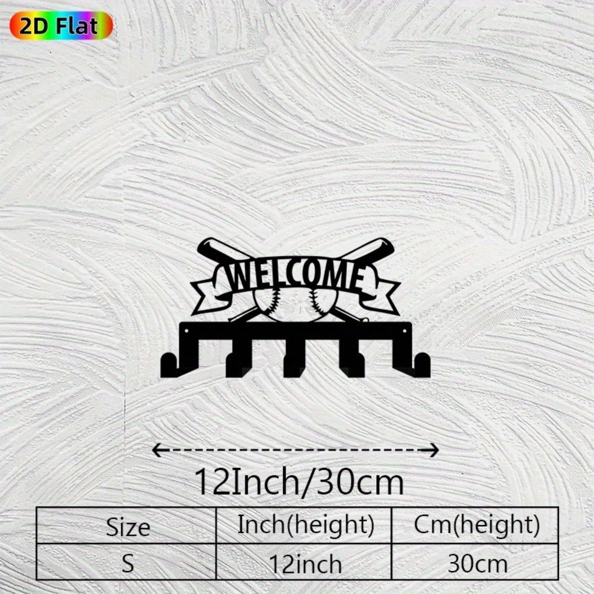 

Vintage Bat Key Holder Wall Decor Metal 5 Hooks Forged Iron Storage Bedroom Living Room Office Durable Easy Install 18x30