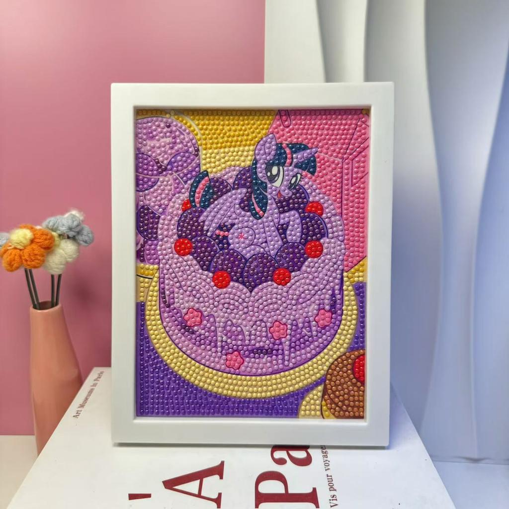 Children'S Diamond Painting Framed Handmade Diy Material Bag Sanrio Diamond Paste Painting Concentration Toy
