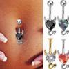Kupfer Edelstein Bauchnabelpiercing Zirkon Glänzend Körperschmuck Mode Kristallkugel Bauchnabelringe Geschenk