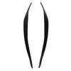 Front Headlight Eyebrow Cover ABS Black Front Headlight Lamp Eyebrow Cover Trim for 5 Series F10 LCI 2014 to 2016