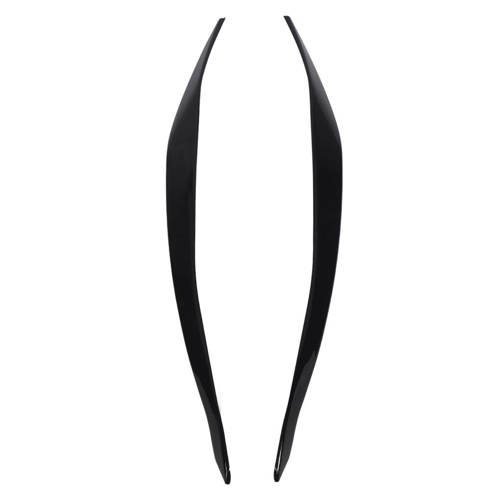 Front Headlight Eyebrow Cover ABS Black Front Headlight Lamp Eyebrow Cover Trim for 5 Series F10 LCI 2014 to 2016