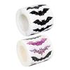 500 Pcs Halloween Bat Sticker Rolls Sparkly Pink Black Bat Decals Reusable Laptop Stickers for Coloring Book Scrapbook Envelope Journal Decor
