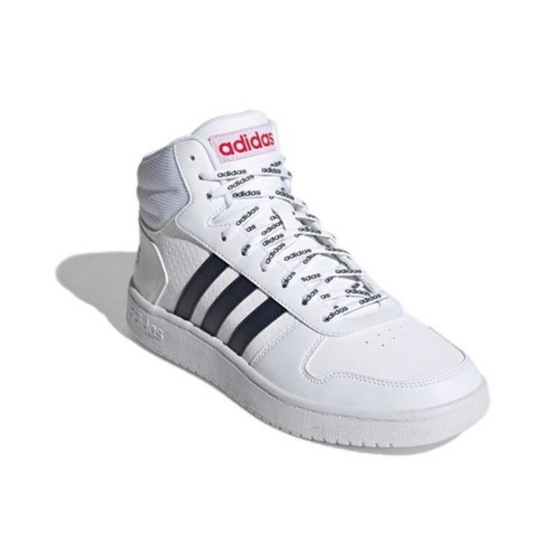 adidas Hoops 2.0 Mid White Legend Ink - FY8616