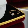 Geometric Pearl & Titanium Steel Hollow Ring for Women