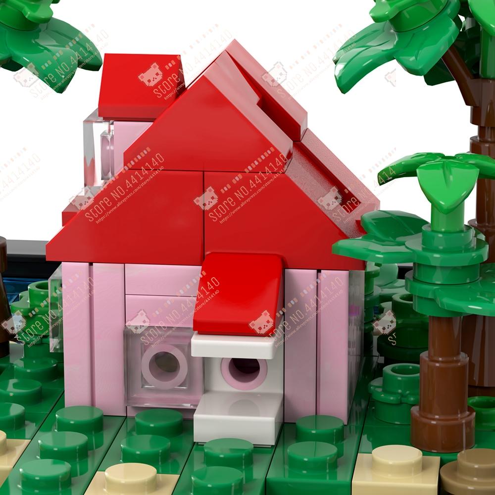 Anime Series MOC Decoration Building Blocks DIY Sai Ya Space Ship Kame House Time Machine Model Assembly Brick Toys For Children