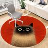 1PC Cat Whiskers Office Round Area Rug,  Mat Suitable ForOffice, Under Office Chairs Bedroom Living Room Home Decor, Room Deco