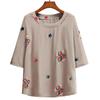 Stylish Summer Seven-Sleeve Top Set for Middle-Aged and Older Women