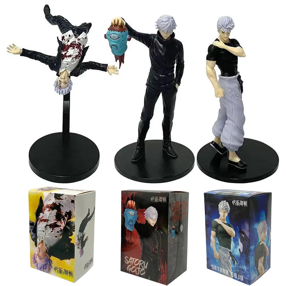 17-19CM Anime Jujutsu Kaisen Gojo Fushiguro Megumi Figure Three Model Toys Gift Collection Decoration PVC