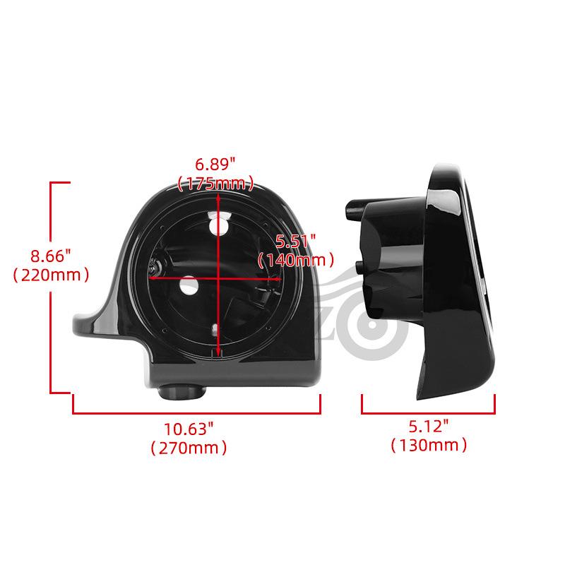Harley Street Glide Front Fairing Leg Guard Speaker Housing 1997-2013