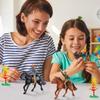 4pcs Horse Riding Figurine Plastic Farm World Character Model Toys Action Figure House Games for Kids Animal Collection (Random Color)