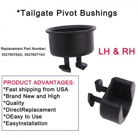 Set Of 2 Left & Right Tailgate Pivot Bushings Fit For Dodge Ram 2500 1500 3500