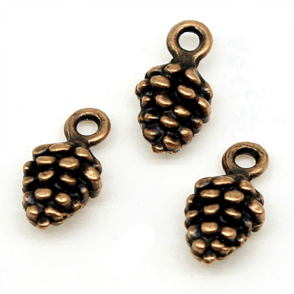 Acorn Charms Christmas Tree Pendants For Forest Nature Themed Jewelry