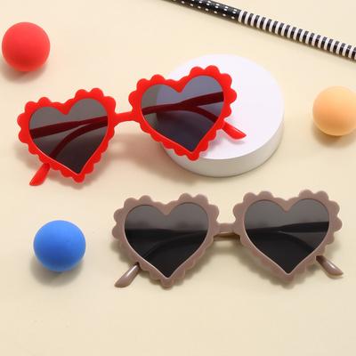 New Cute Children's Travel Sunscreen Trend Korean Edition Fashion Irregular Heart Shaped Baby Sunglasses