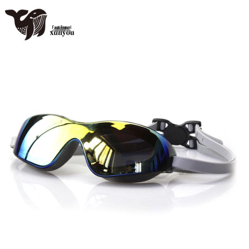 

High-Definition Waterproof Silicone Swimming Goggles for Adults - Anti-Fog, Soft, and Comfortable. серый