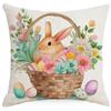 New Easter Pillowcase Spring Retro Rabbit Easter Egg Decorative Pillow Sofa Cushion Cover