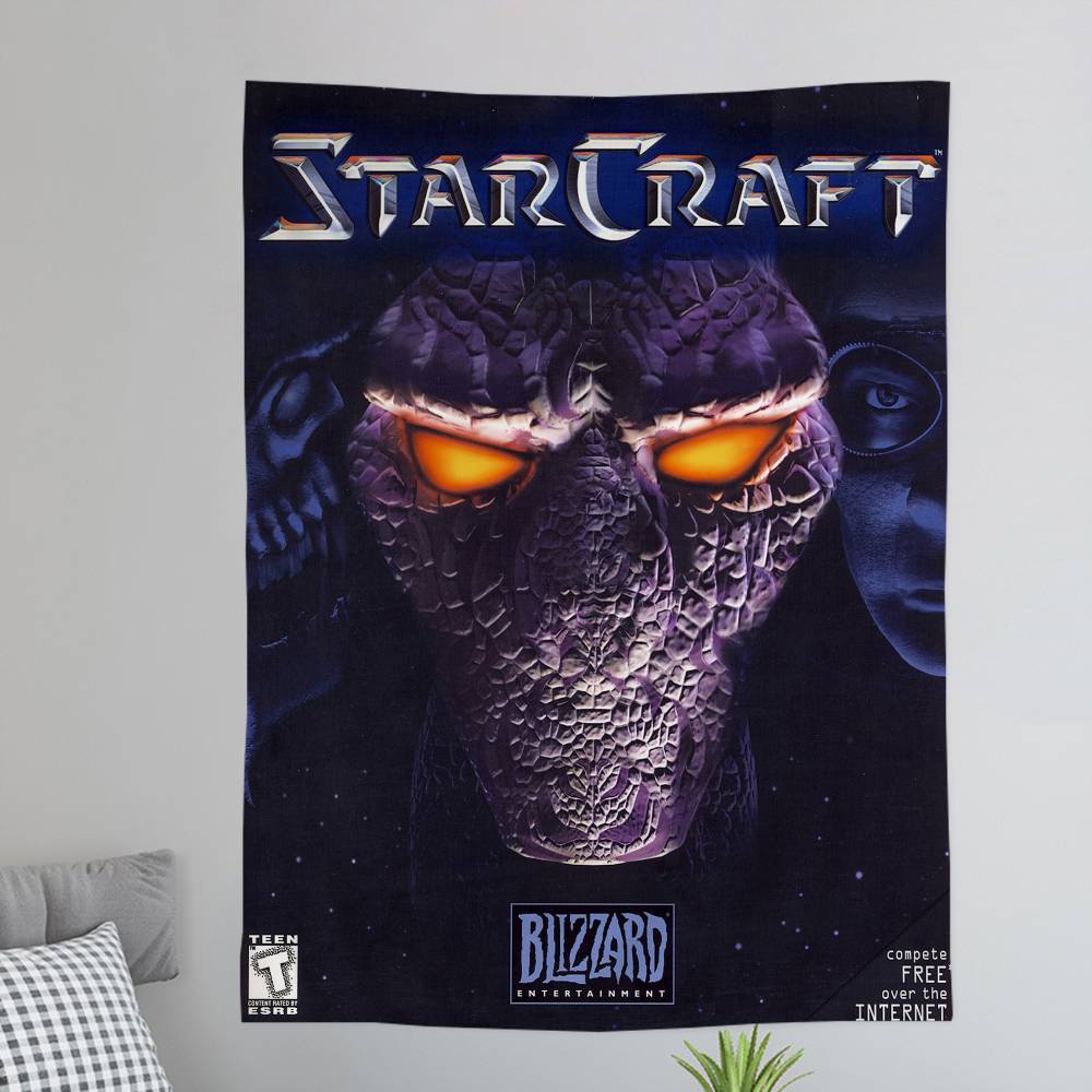 SStarcraft 2 Chart Tapestry Art Science Fiction Room Home Decor Cheap Hippie Wall Hanging 74x94cm(29x37in)