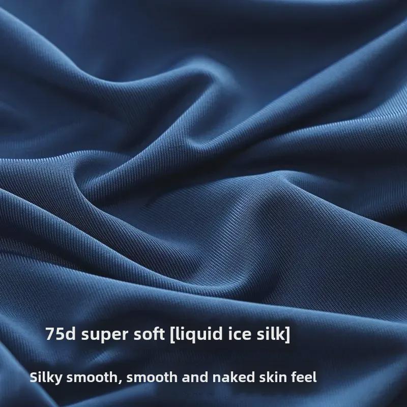 Pánské hedvábné pyžamové kalhoty s 9 body z tekutého ledového hedvábí - stylové a elastické