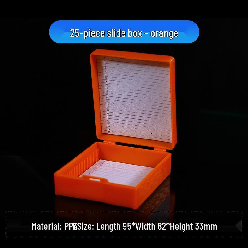 Buckle Slide Box: Holds 5/10/12/25/50/100 Microscope Slides with Secure Storage