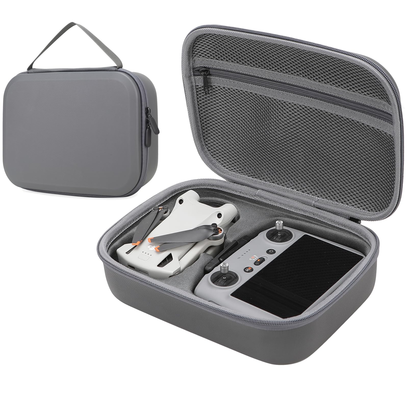 

Сумка для зберігання для DJI Mini 4 Pro - Чохол для дрона Mini 4 Pro Жорсткий чохол для подорожей Сумка для перенесення Сумісна з аксесуарами DJI Mini 4 Pro сірий
