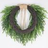 Real Touch Christmas Wreath Red Berries Jute Bow Soft Pine Garland Indoor Outdoor Holiday Party Decor