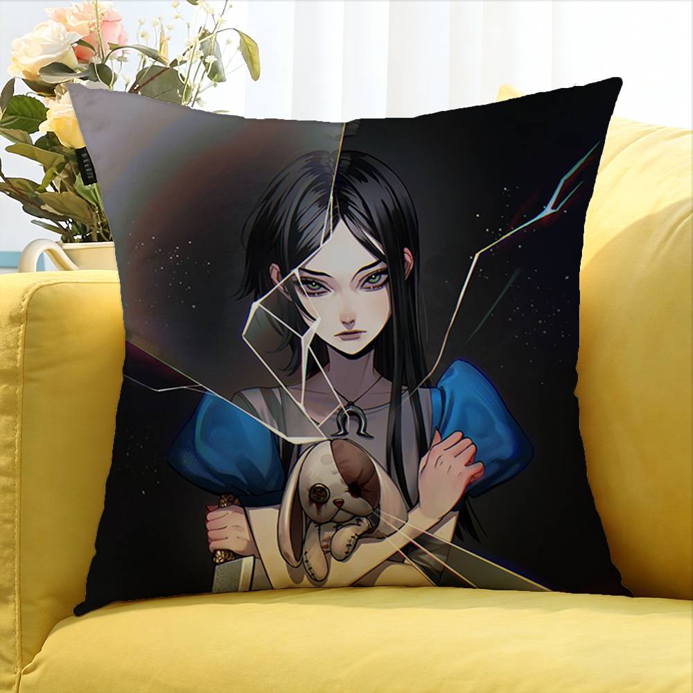 Game Alice M-Madnes-S Returns World Various Sizes Square Pillow Case For Car Home Bedchamber Decor