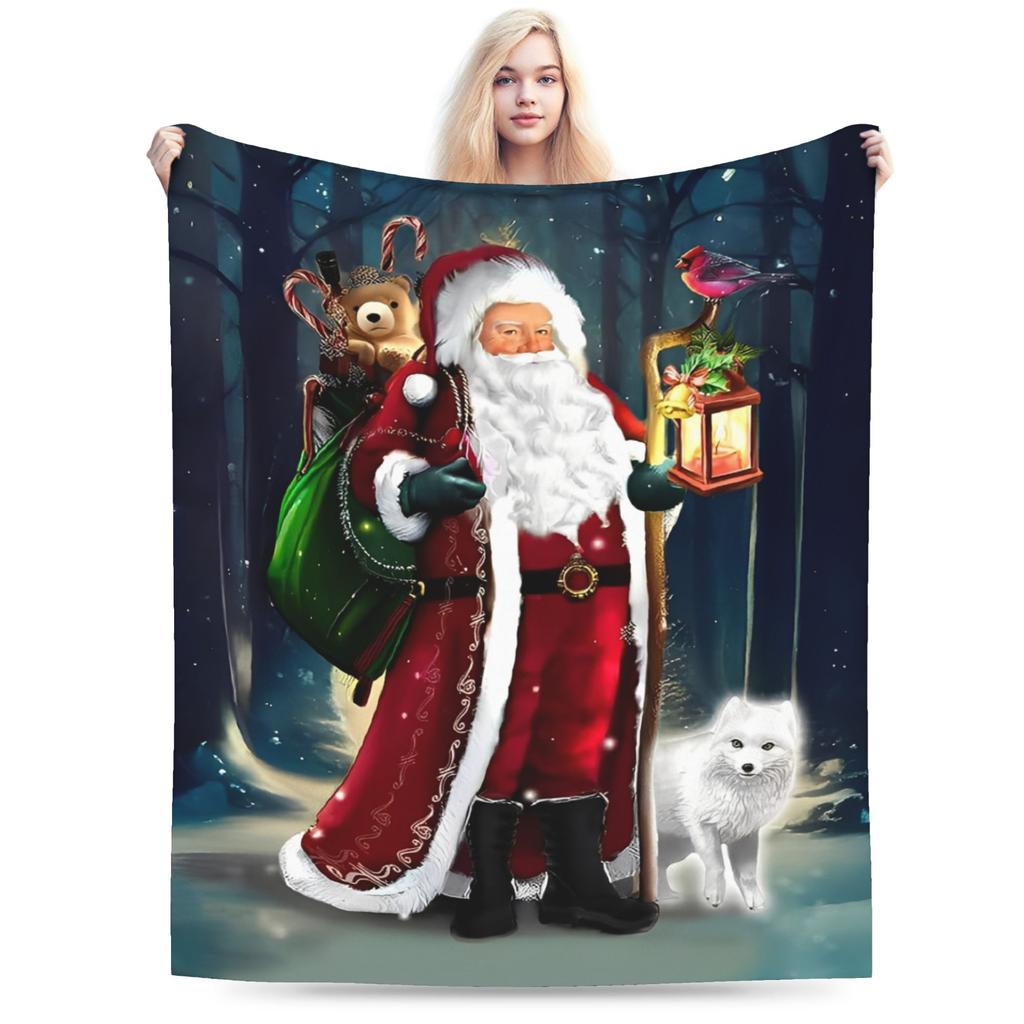 Christmas Eve Blanket Travel Flannel Throw Blanket For Couch Chair Warm Soft Custom Quality Bedspread Gift Idea