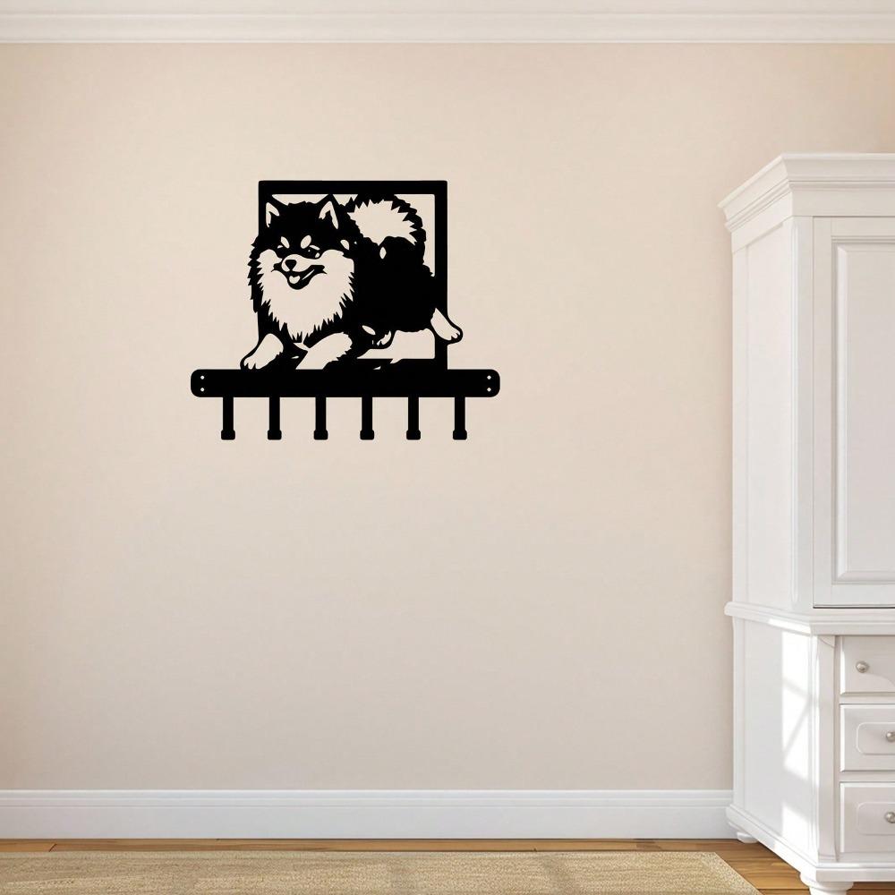 Perkins Dog Shaped Metal Key Holder Wall Hooks for Keys Coat Hat Entryway Wall Decor