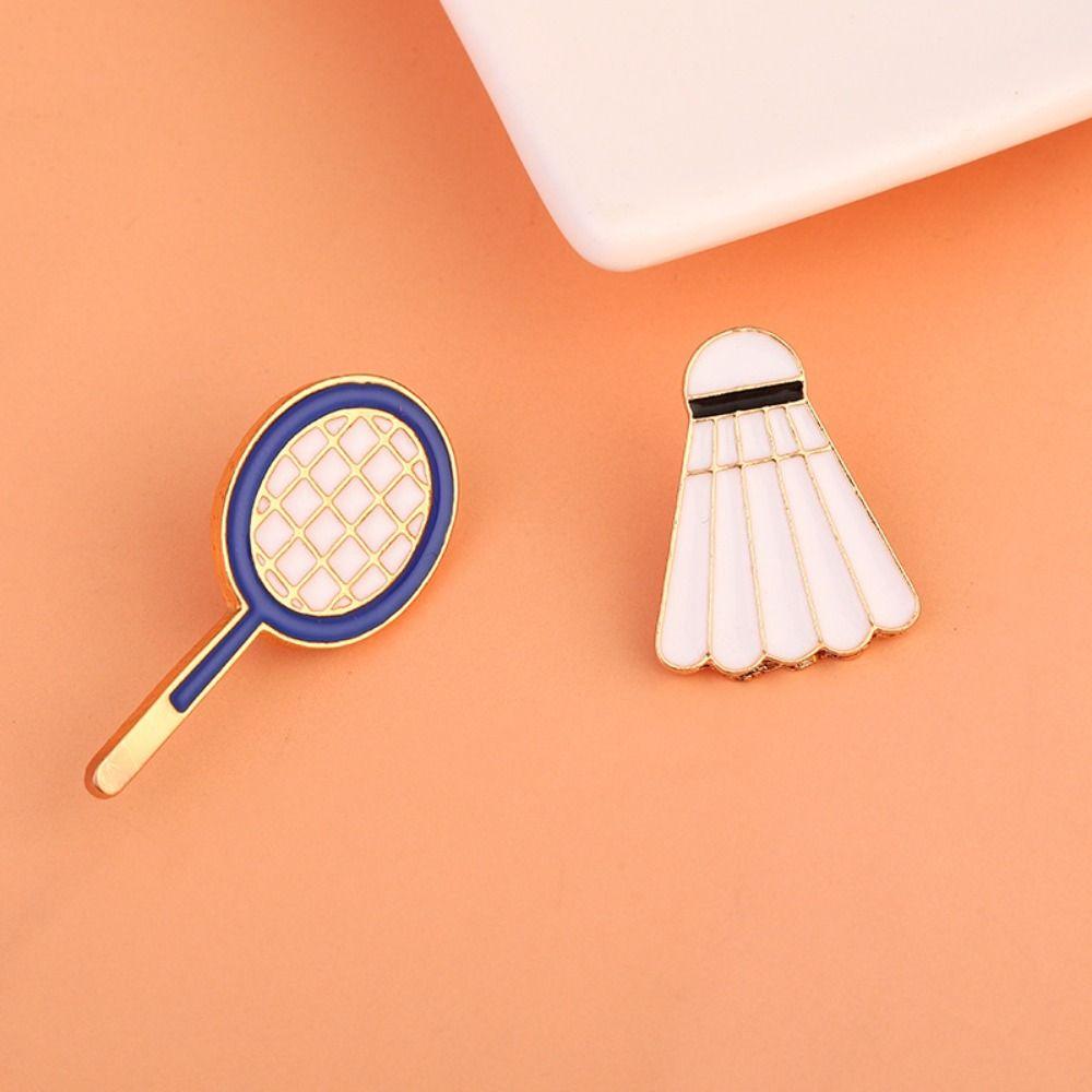 Basketball Sports Ball Enamel Pin Volleyball Metal Badge Fashion Dripping Oil Brooch  Decoration