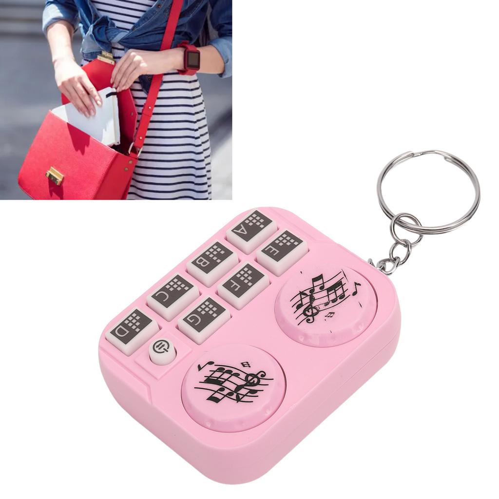 Keychain Colorful Lights DJ Disc Player Design Automatic Play and Self Press Mode Portable DJ Keyring