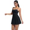 Anti Glare Base Sports Dress With Chest Cushion, Breathable Outdoor Golf Backless Camisole, Yoga Tennis Skirt For Women