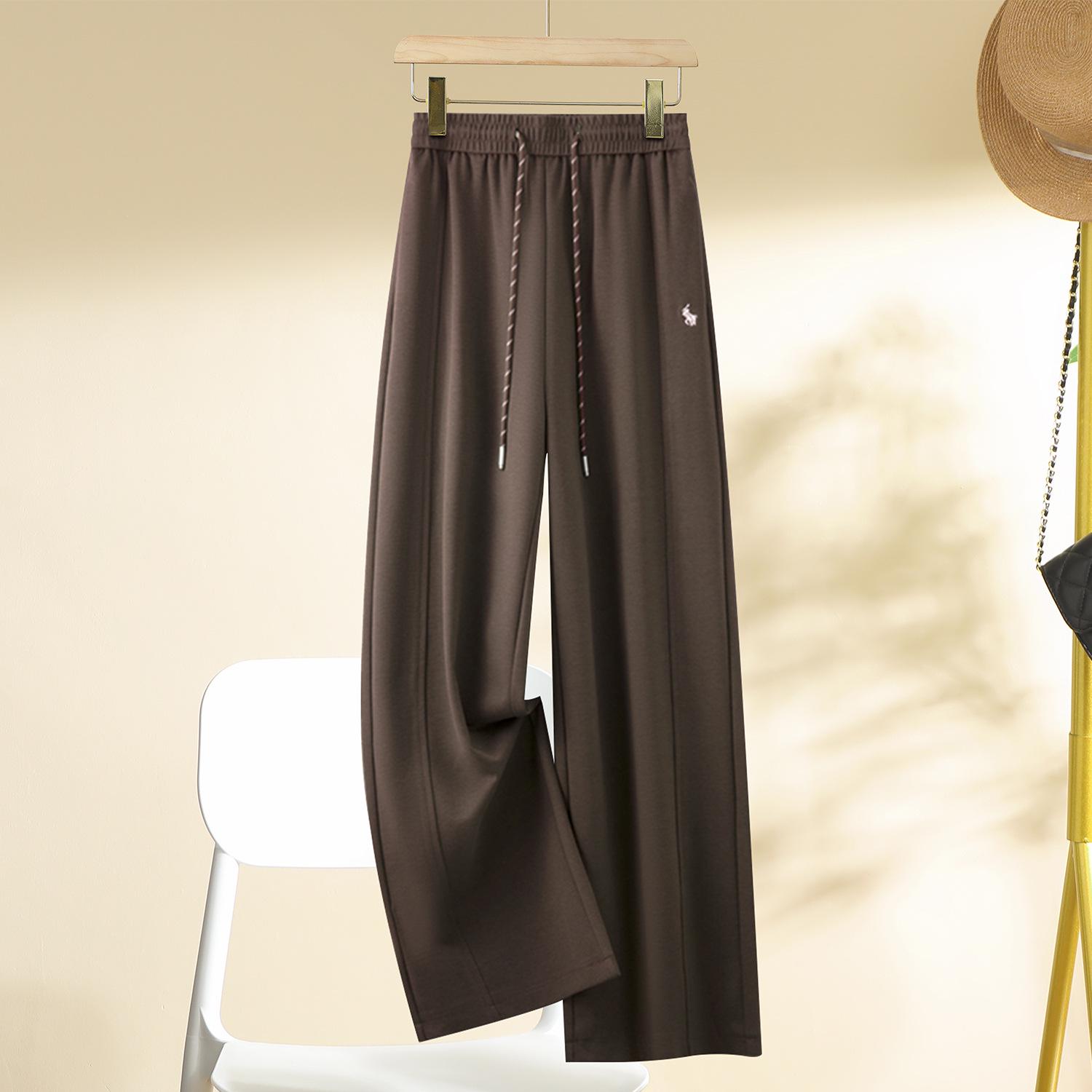 

Women s Purple High-Waist Printed Wide Leg Sport Pants - Slimming Elastic Waist, Spring/Fall 2025 Collection Size 29 (for 115-125 catty) кофейный