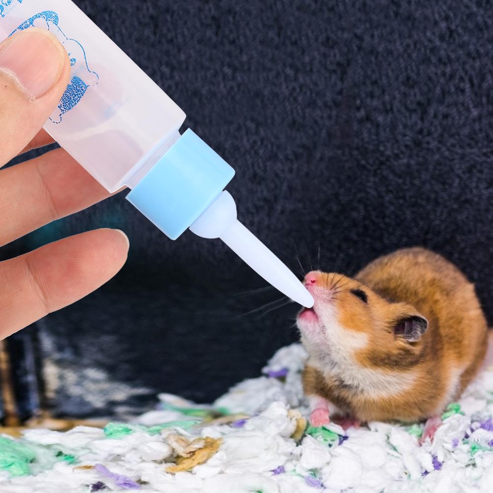 2PCS 30ML Hamster Nurser Bottle Small Pet Puppy Squirrel Kittens Nursing Feeding Bottle Water Milk